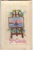 N°9602 - Carte Brodée - Sainte Cécile - Chevalet Avec Un Paysage Marin - Brodées
