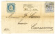 Cachet Encadré STRASSBURG Im ELSASS / BAHNHOF / Als. N° 6° + Losange PS / N° 37 Sur Lettre En Affranchissement Mixte Pou - Covers & Documents