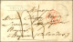 Griffe Encadrée Bleue TRINITE Sur Lettre Avec Texte Pour Bayeux. Càd SAINT PIERRE MARTINIQUE 26 FEVR. 1843 Et Càd D'entr - Maritieme Post