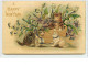 N°2272 - Carte Gaufrée - A Happy New Year - Chats Dans Une Corbeille - Cats