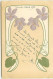 N°12692 - Carte Gaufrée - Art Nouveau - Fleurs Violettes - Sonstige & Ohne Zuordnung