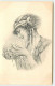 N°2374 - MM Vienne - Femme Avec Coiffure Art Nouveau Et Bouquet De Fleurs - Frauen