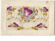 N°7406 - Carte Brodée Avec Rabat - Pensées - Embroidered