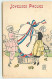 N°13734 - Joyeuses Pâques - Jeunes Femmes Dansant Autour D'un Oeuf Décoré D'un Ruban Tricolore - Pascua