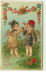 N°8442 - Carte Fantaisie Gaufrée - To My Valentine - Angelots Trinquant - Saint-Valentin