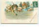 N°11542 - Carte Fantaisie Gaufrée - Mille Bons Baisers - Enfants Et Cochons - New Year