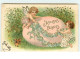 N°8447 - Carte Fantaisie Gaufrée - Joyeuses Pâques - Angelots Décorant Un Oeuf - Pâques