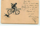 N°11598 - Carte Fantaisie Gaufrée - Ramoneur En Vélo - Chien - Andere & Zonder Classificatie