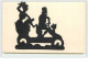 N°2711 - Silhouette D'un Homme Et D'une Femme Dans Une Voiture - Silhouette - Scissor-type