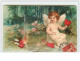 N°2736 - Carte Gaufrée - Clapsaddle - Bonne Année - Angelot Avec Des Coeurs - New Year