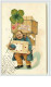 N°2967 - Carte Gaufrée - Heureuse Année - Porteur Avec Un Trèfle - New Year