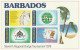 THEMATIC GAMES: BRIDGE. SEVENTH REGIONAL BRIDGE TOURNAMENT. PLAYING CARDS ON MAP OF CARIBBEAN   4v+BF    -   BARBADOS - Non Classés