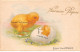 Pâques - N°84055 - Heureuses Pâques - Poussin Regardant Un Oeuf Dont Sort Un Autre Poussin - Pascua