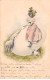 Pâques - N°84065 - M.M. Vienne - Jeune Femme Assise Sur Un Oeuf Entouré De Moutons - Pascua