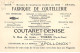 63 - THIERS - SAN55516 - Fabrique De Coutellerie - Coutaret Denise - Rue De Lyon - Carte Pub - Thiers