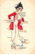 Illustrateurs - N°83749 - M.M. Vienne N°600 - Jeune Femme S'appuyant Sur Une Balustrade - Carte Vendue En L'état - Vienne