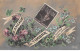 Représentations Timbres - N°84201 - Langage Du Timbre - De Bonheur Soyez Comblé - Myosotis Et Trèfle - Briefmarken (Abbildungen)