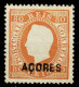 Açores, 1871, # 21f Dent. 13 1/2, Sob. C, MNG - Azoren