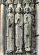 28 - Chartres - Le Château - Détail Du Portail Royal (façade) - Statues Ronnanes - Art Religieux - Carte Dentelée - CPSM - Chartres