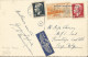 MONACO - 3 STAMP 43 FR. FRANKING (Yv. #367, #311A AND #368) ON PC (VIEW OF MONACO) TO BELGIAN CONGO - 1952 - Covers & Documents