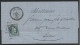 DRÔME N° 29B Obl GC 123 + C. à D. Perlé (T 22) AOUSTE 1/7/69 Indice 9 = 60 € Sur Lettre Pour Lyon - 1849-1876: Periodo Classico