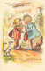 MIKIBP5-011- DEUX ENFANTS UNE POULE ET DES CANARDS PAR ILLUSTRATEUR GERMAINE BOURET - Bouret, Germaine