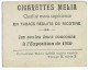 CIGARETTES MELIA -  STEPHANE  - Tirage K N° 3 - Melia