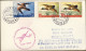 San Marino-1961 Cartolina Per Via Aerea Diretta A Mosca Con Bollo Figurato Della - Luchtpost