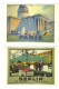 2 POSTCARDS RAIL  ADVERTISING  PARIS/ BERLIN  PUBLISHED BY DRUMAHOE GRAPHICS - Publicité