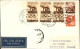 1961-cartoncino Roma Bangkok (Siam)affr. L.15+L.55 Michelangiolesca+striscia L.5 - Poste Aérienne