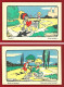 Illust-2085Ph105  Série De 4 Cpa Franco-anglaise, Tennis, à La Ferme, Promenade En Brouette, Au Restaurant, BE - 1900-1949