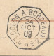 FRANCE - SEA POST- "COLON A BORDEAUX" DEPARTURE PMK ON FRANKED PC (VIEW OF VENEZUELA / CARACAS) TO FRANCE - 1909   - Posta Marittima
