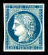 (*) N°8, Non émis, 20c Bleu Sur Jaunâtre, Quatre Marges Equilibrées. SUP. R. (signé Brun/certificat)  Qualité: (*)  Cote - 1849-1850 Ceres