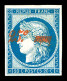 * N°8A, Non émis, 25c Sur 20c Bleu, Quatre Belles Marges, Fraîcheur Postale. SUPERBE. R.R.R. (signé Margues/Robineau/cer - 1849-1850 Ceres