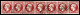 O N°17Ab, 80c Carmin-rose, Bande De Sept Obl Pc 1896, Légère Froissure Entre 2 Timbres, Très Jolie Pièce. SUP. R.R. (cer - 1853-1860 Napoléon III.