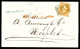 O N°23, 40c Empire Dentelé Obl Rectangle De Points 19 De Naples + Griffe Rouge 'PIROSCAFI MERCANTILI ESTERO' Sur Lettre  - 1849-1876: Période Classique