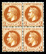 * N°26B, 2c Rouge-brun Type II, Bloc De Quatre, Quasi **, Très Frais. TTB (certificat)  Qualité: *  Cote: 950 Euros - 1863-1870 Napoleon III With Laurels