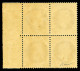 ** N°27B, 4c Gris Type II En Bloc De Quatre Bord De Feuille Latéral, Fraîcheur Postale, TTB (certificat)  Qualité: ** - 1863-1870 Napoleon III Gelauwerd