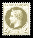 ** N°27B, 4c Gris Jaunâtre Type II, Fraîcheur Postale, Très Bon Centrage. SUP (certificat)  Qualité: ** - 1863-1870 Napoléon III Lauré