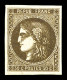 ** N°47, 30c Brun, Fraîcheur Postale, SUP (certificat)  Qualité: ** - 1870 Bordeaux Printing