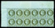 ** N°50, 1c Vert-olive, Bloc De 12 Exemplaires Coin De Feuille Avec Croix De Repère (2ex*). SUP (certificat)  Qualité: * - 1871-1875 Cérès