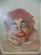 Peinture à L'huile D'un Clown Triste Signe J C Puvira 1979 - Oelbilder