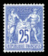 ** N°78, 25c Outremer Type II, Fraîcheur Postale, Très Bon Centrage. SUP (signé Calves/certificat)  Qualité: ** - 1876-1898 Sage (Tipo II)