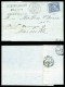O N°78b, 25c Outremer Sur Vert Clair Type II Sur Lettre D'ANDANCE Le 9 Mars 1877 Pour Marseille. SUP. R. (signé Brun/cer - 1849-1876: Classic Period