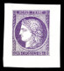 (*) Essais Cérès 1871, 15c Violet Au Recto Et Au Verso, 15c Bistre Impression Dépouillée. SUP. R. (certificat)  Qualité: - 1871-1875 Cérès