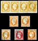 O GALATZ Ensemble De 10 Exemplaires Obl GC Bleu '5085'. B/TTB  Qualité: Oblitéré  Cote: 1910 Euros - 1853-1860 Napoléon III.