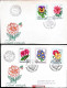 1968-Ungheria Flora Serie Completa Su Tre FDc. Buste Rifilate In Basso - FDC
