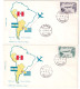 1961-VIAGGIO PRESIDENZIALE In Argentina,Uruguay E Peru' Su Tre FDC - Luchtpost