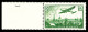 ** N°14, Avion Survolant Paris, 50F Vert-jaune, Bord De Feuille. SUP (signé Calves/certificat)  Qualité: **  Cote: 2000  - 1927-1959 Mint/hinged