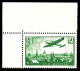 ** N°14, Avion Survolant Paris, 50F Vert-jaune Coin De Feuille. SUP (certificat)  Qualité: **  Cote: 2000 Euros - 1927-1959 Nuovi